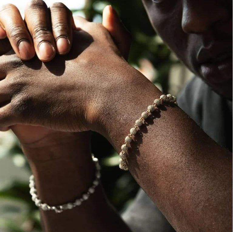Iced Out Beaded Bracelet – Men’s Hip Hop CZ Jewelry