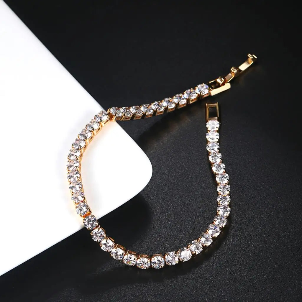 Iced Out Crystal Tennis Bracelet – Men’s Hip Hop Streetwear Jewelry