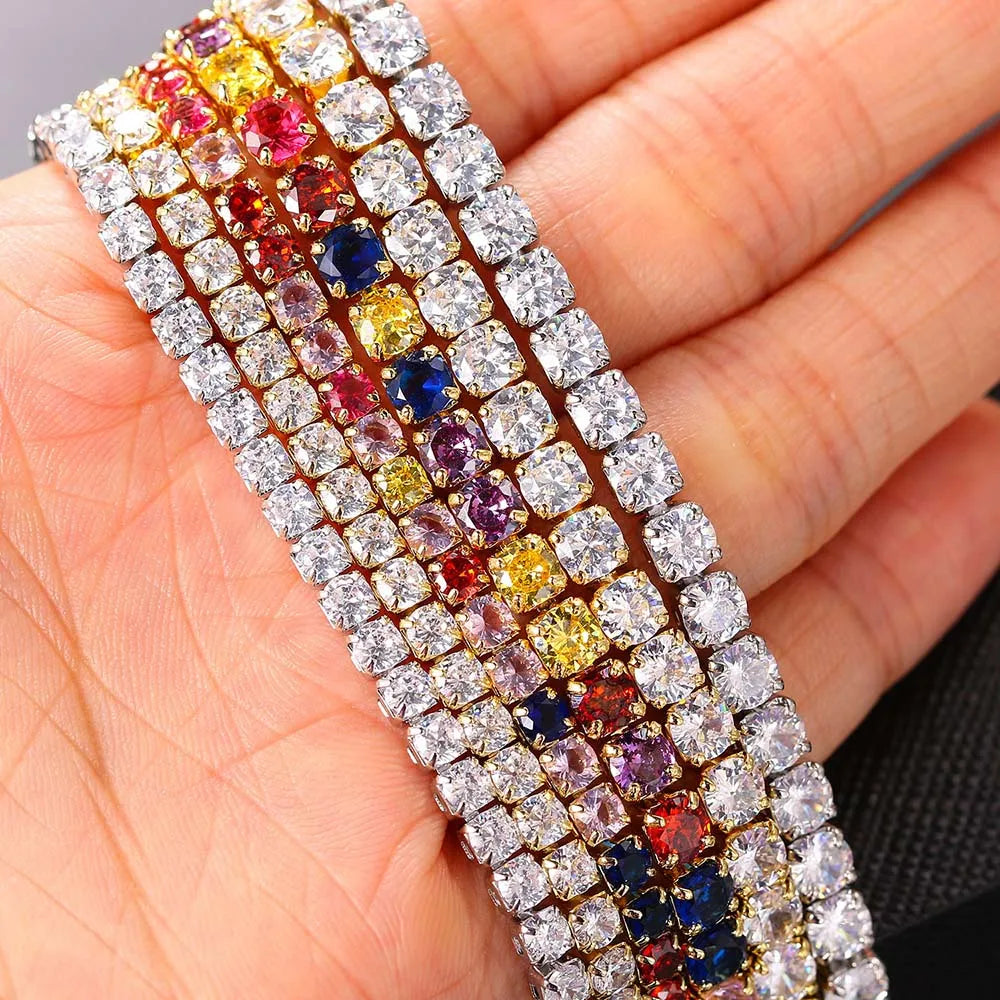 Iced Out CZ Tennis Chain Necklace – Unisex Hip Hop Jewelry