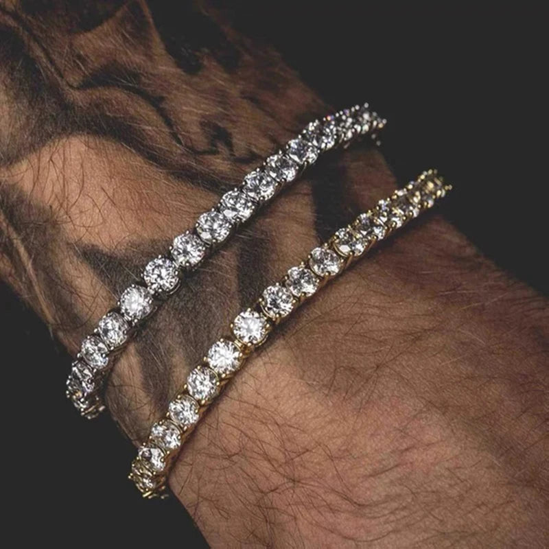 Iced Out Tennis Bracelet – Cubic Zirconia Streetwear Jewelry