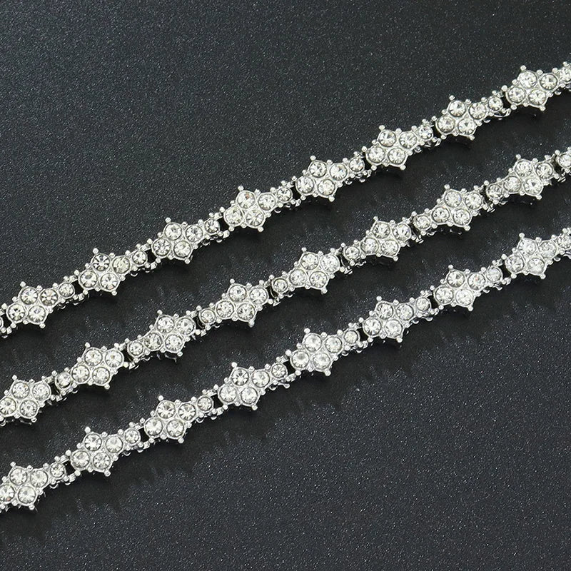 Star CZ Round Stone Bracelet – Men’s Hip Hop Jewelry Gift