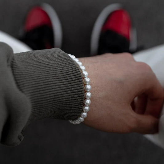 Vintage Pearl Bead Bracelet – Unisex Street Style Jewelry