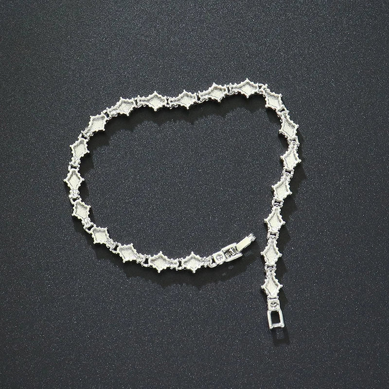 Star CZ Round Stone Bracelet – Men’s Hip Hop Jewelry Gift