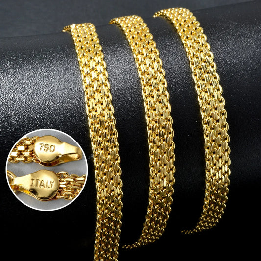 6mm 18k Gold Plated Chain Necklace – Unisex Hip Hop Jewelry