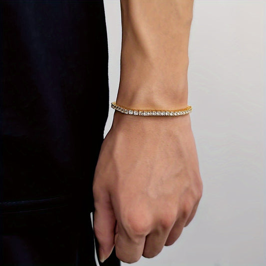 Tennis Chain Zirconia Bracelet – Unisex Hip Hop Jewelry