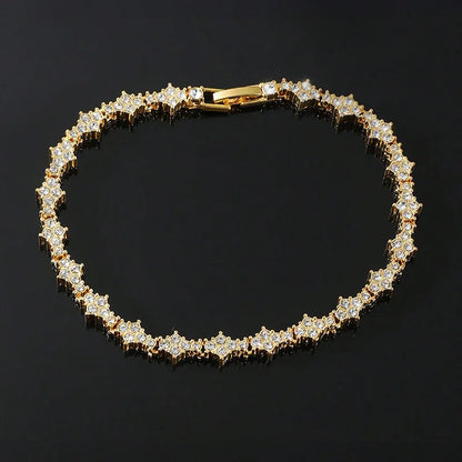 Star CZ Round Stone Bracelet – Men’s Hip Hop Jewelry Gift