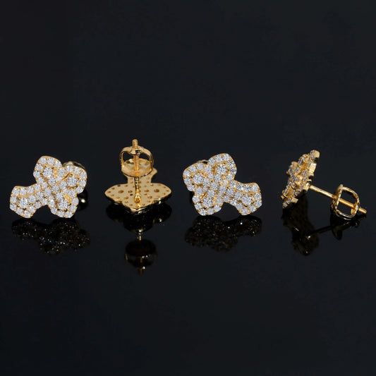 Moissanite Cross Earrings – Hip Hop Iced Out 925 Sterling Silver Jewelry