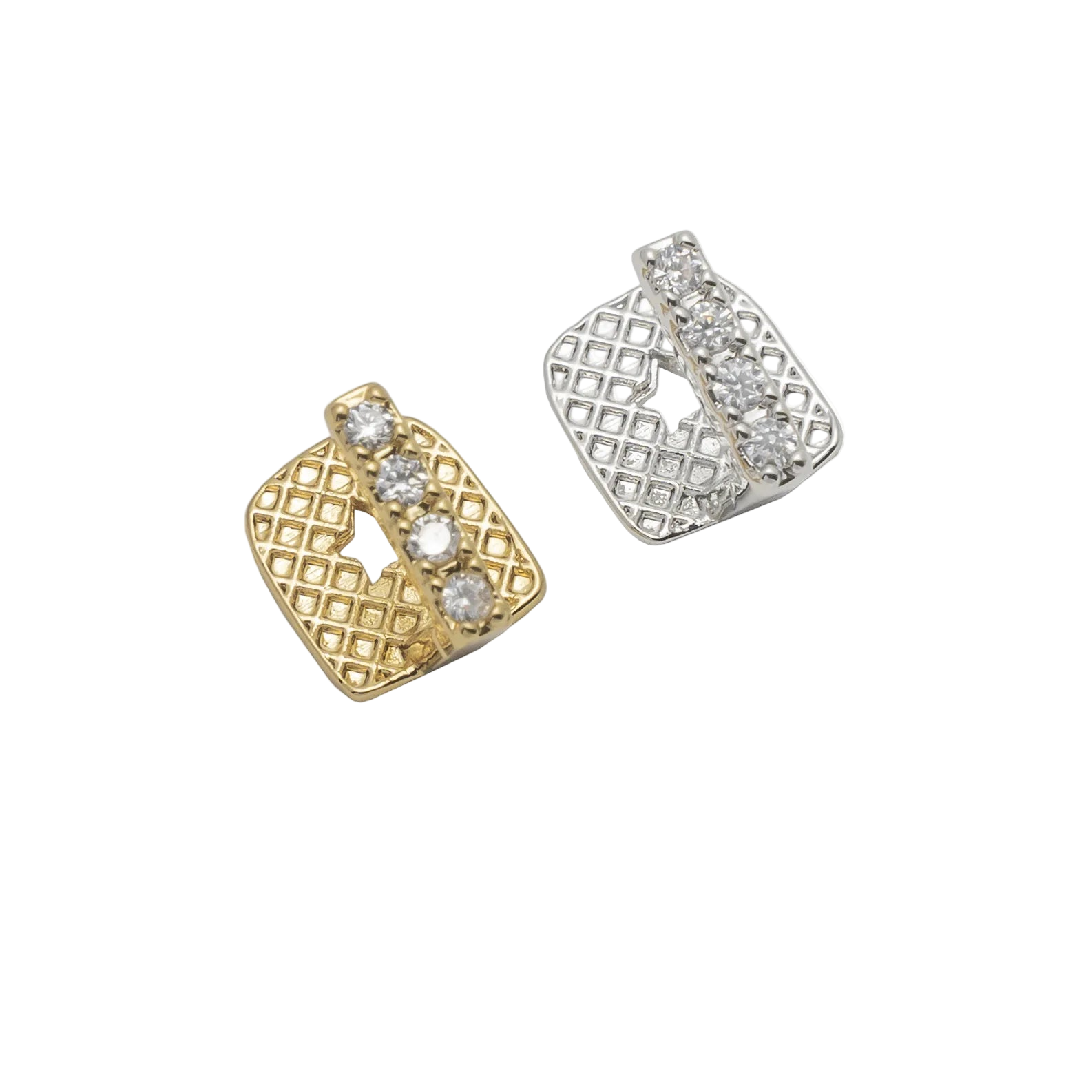 Single Vertical Bar CZ Teeth Grillz – Unisex Hip Hop Jewelry