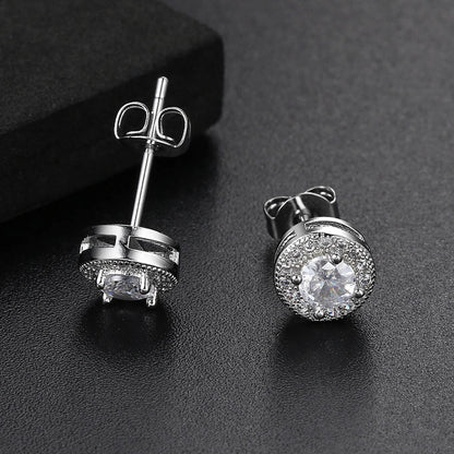Gold CZ Stud Earrings – Men’s Luxury Jewelry Gift