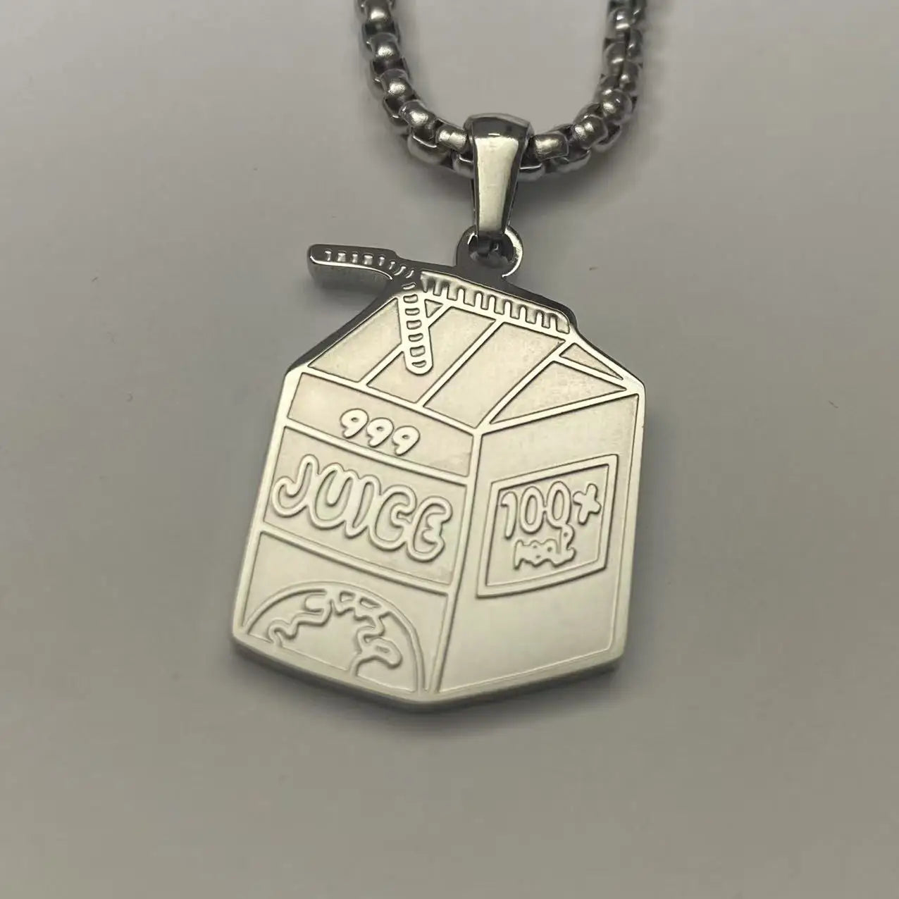 Letter Pendant Necklace – Unisex Hip Hop Jewelry Gift Silver 50cm