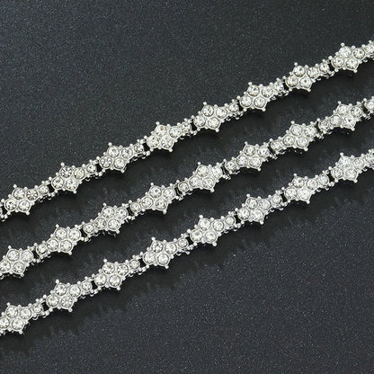 Star CZ Round Stone Bracelet – Men’s Hip Hop Jewelry Gift