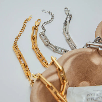 Hip Hop Bracelet & Necklace Set – Women’s Jewelry Gift