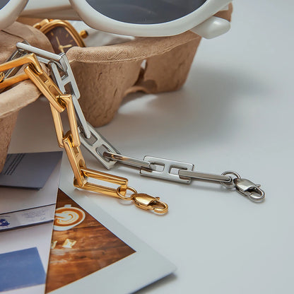 Hip Hop Bracelet & Necklace Set – Women’s Jewelry Gift