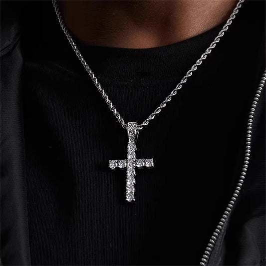 Sterling Silver Cross Necklace Silver