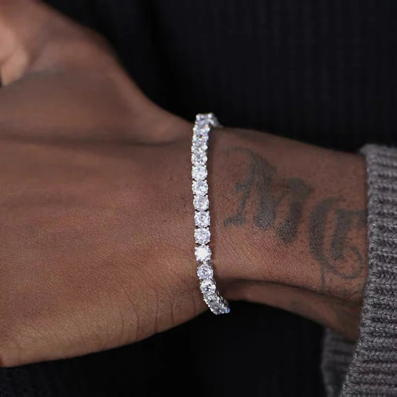 Iced Out Tennis Bracelet – Cubic Zirconia Streetwear Jewelry