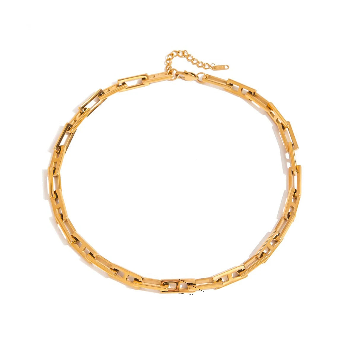 Hip Hop Bracelet & Necklace Set – Women’s Jewelry Gift Gold