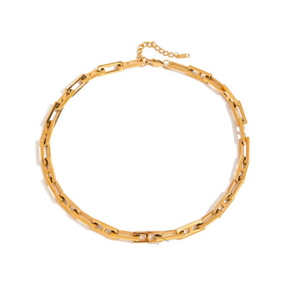 Hip Hop Bracelet & Necklace Set – Women’s Jewelry Gift Gold