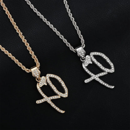 XO Letter Pendant Necklace – Unisex Hip Hop Jewelry