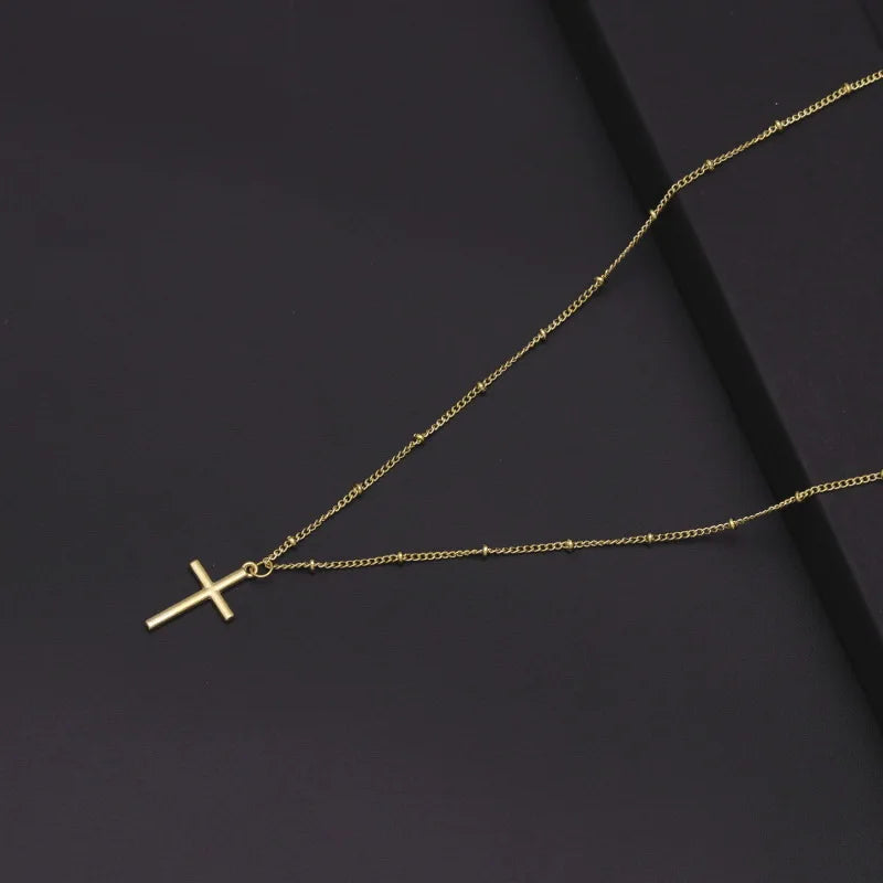 Crystal Zircon Cross Necklace – Unisex Hip Hop Jewelry Gift