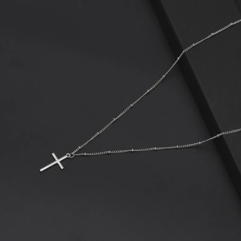 Crystal Zircon Cross Necklace – Unisex Hip Hop Jewelry Gift