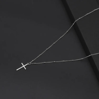 Crystal Zircon Cross Necklace – Unisex Hip Hop Jewelry Gift