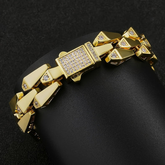 Hip Hop Bracelet – Streetwear Rapper Jewelry Gold