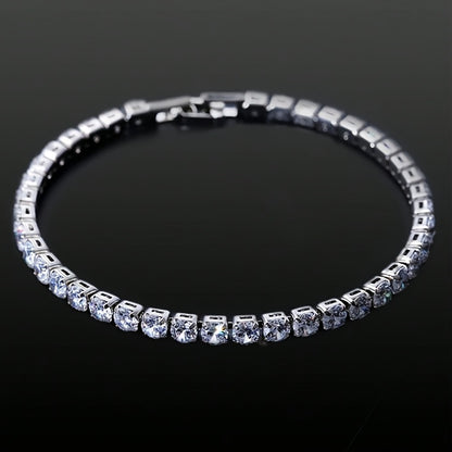 Cubic Zirconia Bracelet – Men’s Hip Hop Punk Rock Jewelry Silver 1 Bracelet
